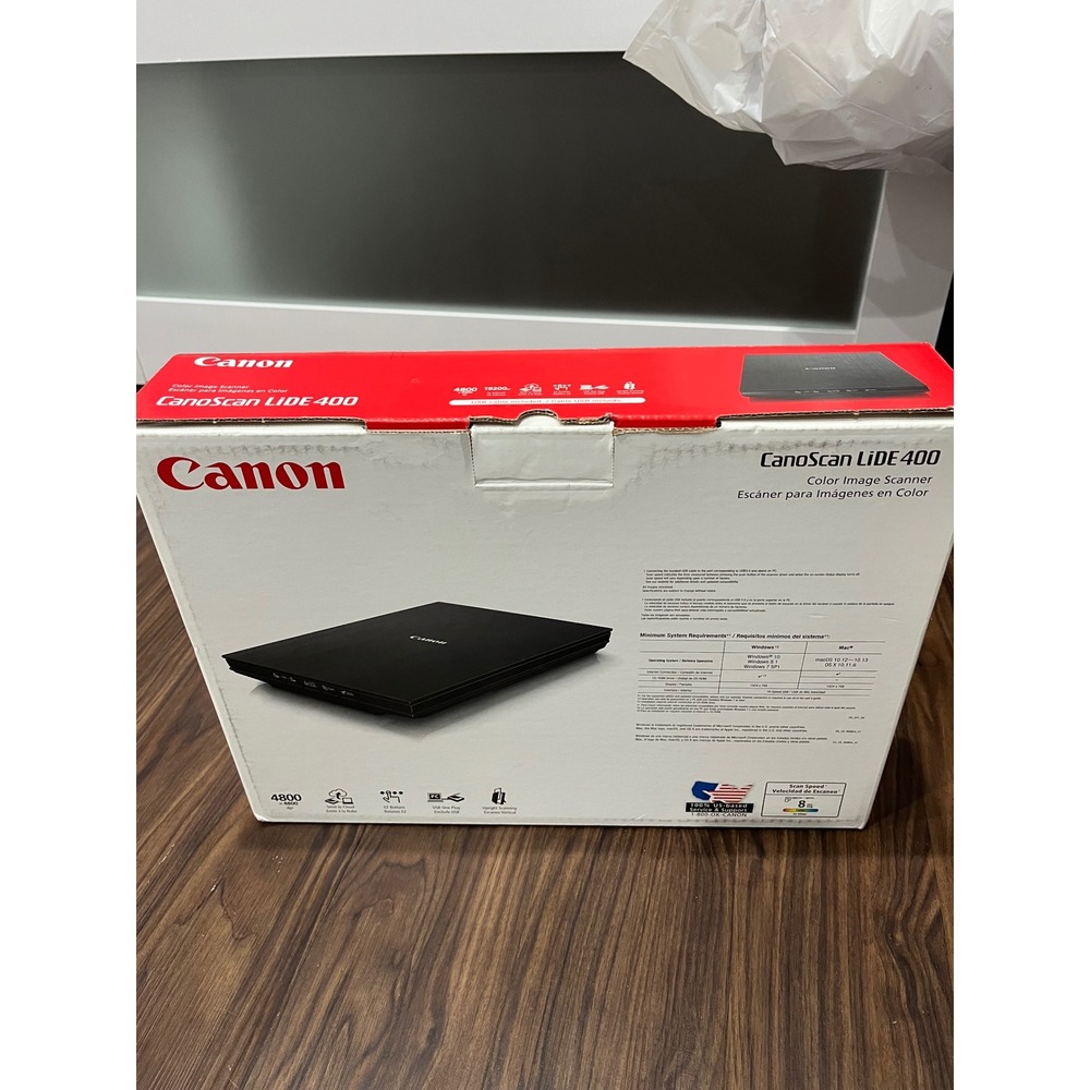Canon CanoScan LiDE 400 Color Image Scanner 2996C002 Black High Speed USB Power
